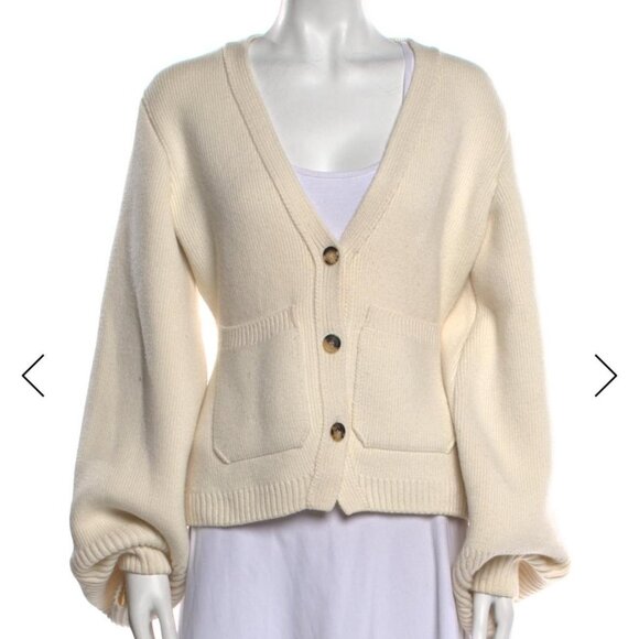 Khaite Women's Cream and Yellow Cardigan - Picture 1 of 5